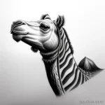 Pencil sketch of a camel tattoo tatufoto.com 163