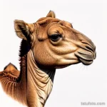 Realistic camel portrait tattoo sketch tatufoto.com 171
