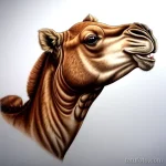Realistic camel portrait tattoo sketch tatufoto.com 173