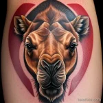 Realistic camel portrait tattoo tatufoto.com 170