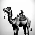Sketch of a camel tattoo in hyper realistic style tatufoto.com 194