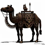 Steampunk camel tattoo sketch with gears tatufoto.com 203