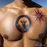 Tattoo of a camel with desert storm tatufoto.com 217