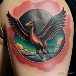 Tattoo of a flying camel tatufoto.com 226