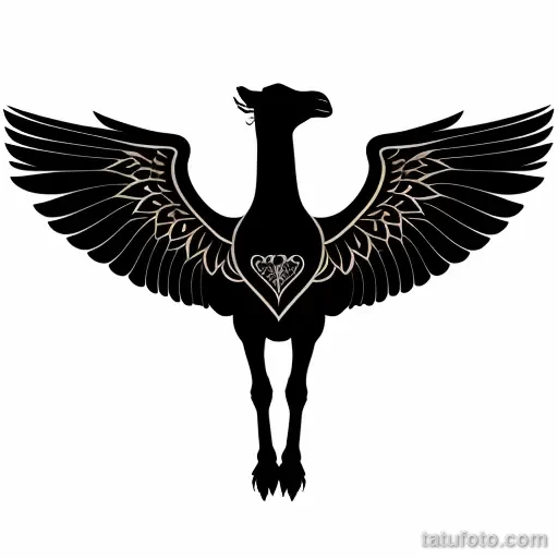 Tattoo of a flying camel tatufoto.com 229