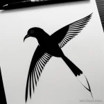 abstract bird tattoo sketch tatufoto.com 000