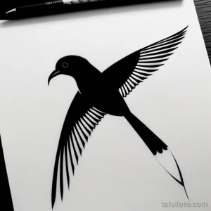 abstract bird tattoo sketch tatufoto.com 000