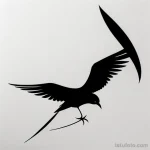 abstract bird tattoo sketch tatufoto.com 001