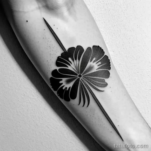 abstract carnation tattoo design with splintered p LXRWRVS3 tatufoto.com 004