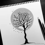 abstract tattoo sketch of a tree tatufoto.com 005