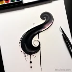 abstract watercolor style tattoo sketch tatufoto.com 007