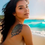 attractive young woman lying on the beach tatufoto.com 021