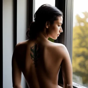 beautiful European model standing by a window tatufoto.com 016