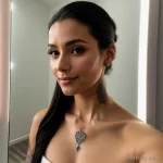 beautiful woman taking a selfie in the mirror tatufoto.com 034