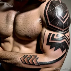 brutal man flexing his biceps tatufoto.com 043