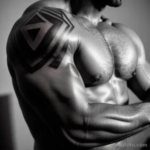 brutal man flexing his forearm tatufoto.com 044