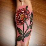 carnation and owl tattoo design tatufoto.com 109