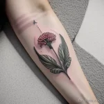 carnation and whale tattoo design tatufoto.com 154