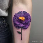carnation tattoo on the collarbone tatufoto.com 172