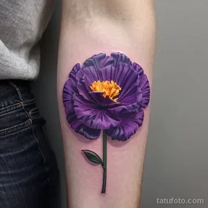carnation tattoo on the collarbone tatufoto.com 172