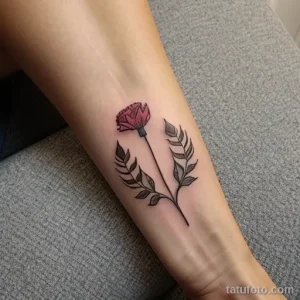 carnation tattoo on the wrist with an infinity sym LLBF0563 tatufoto.com 178