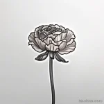 Фото тату розы, выполненной в технике blackwork. Рисунок отличается лаконичностью и использованием только черного цвета.