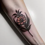 carnation tattoo sketch with a snake wrapped aroun LY51P3U3 tatufoto.com 198