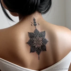 close-up of a black carnation tattoo on a woman s tatufoto.com 229