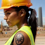 close up of a female construction worker s shoulder tatufoto.com 038