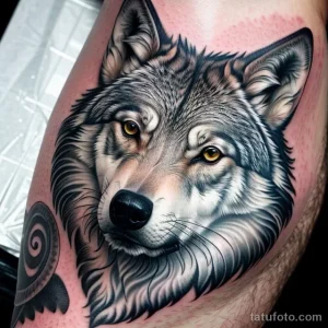 close up of a realistic animal tattoo on a man s thigh tatufoto.com 065