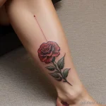 close-up of a red carnation tattoo on a woman s an LQMZBSQ3 tatufoto.com 261
