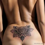 close-up of a red carnation tattoo on a woman s lo LW5J6Z50 tatufoto.com 262