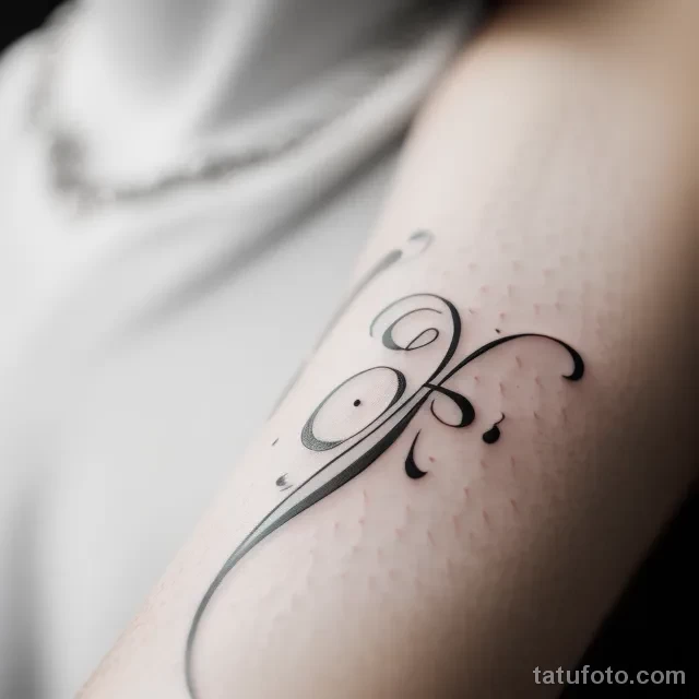 close up of a script tattoo tatufoto.com 066