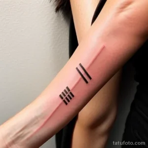 close up of a young woman s forearm with a minimalist tattoo tatufoto.com 071