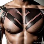 close up shot of a model s chest tatufoto.com 045