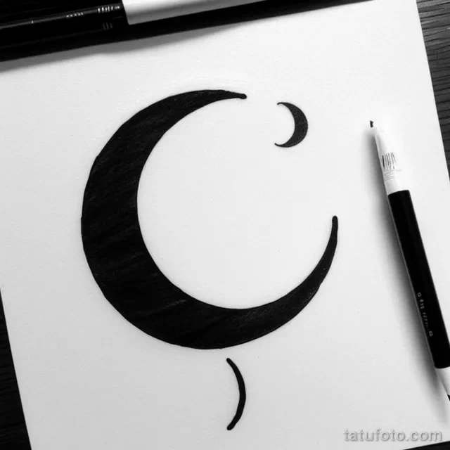 crescent moon tattoo sketch tatufoto.com 074