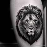 detailed black and white tattoo on a woman’s wrist, close-up tattoo lion, on neck sexy girl, photorealistic, tatufoto.com 256