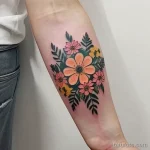 floral wreath tattoo design tatufoto.com 016