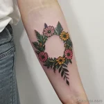floral wreath tattoo design tatufoto.com 018