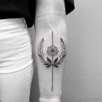 floral wreath tattoo design tatufoto.com 029