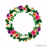 floral wreath tattoo design tatufoto.com 033