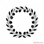 floral wreath tattoo sketch tatufoto.com 038
