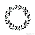 flower wreath tattoo design tatufoto.com 043