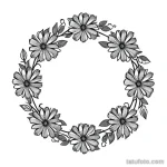 flower wreath tattoo design tatufoto.com 045