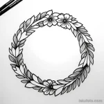 flower wreath tattoo design tatufoto.com 046