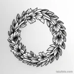 flower wreath tattoo draft tatufoto.com 048