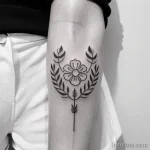 flower wreath tattoo outline tatufoto.com 049