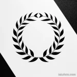 geometric laurel wreath tattoo design tatufoto.com 052