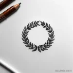 laurel wreath tattoo sketch tatufoto.com 148