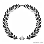 laurel wreath tattoo sketch tatufoto.com 152